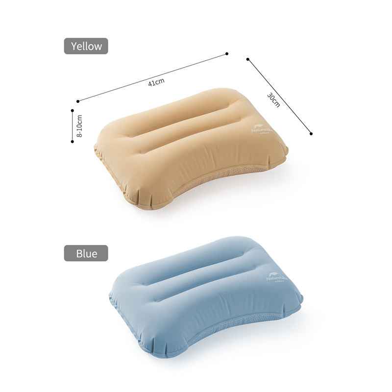 Soft TPU Flocked Inflatable Camping Pillow
