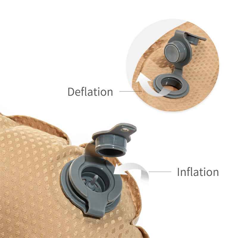 Soft TPU Flocked Inflatable Camping Pillow