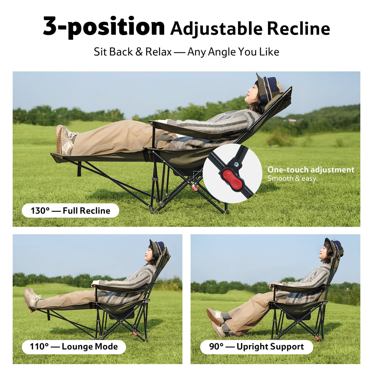 SeaStar™ High-Back Camping Chair with Footrest