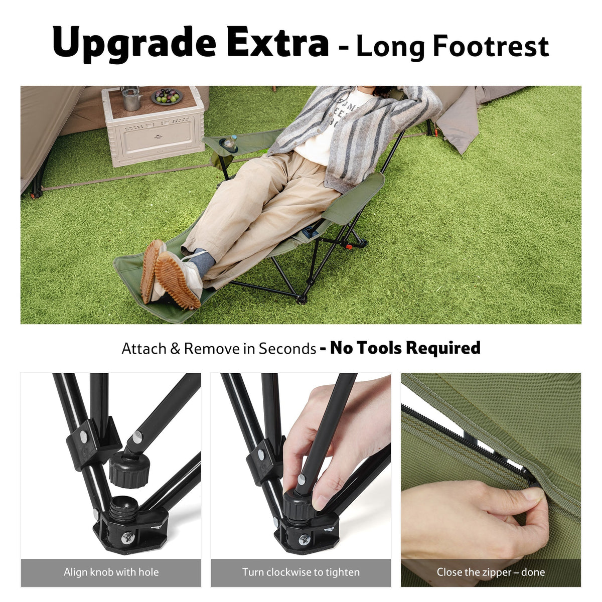 SeaStar™ High-Back Camping Chair with Footrest