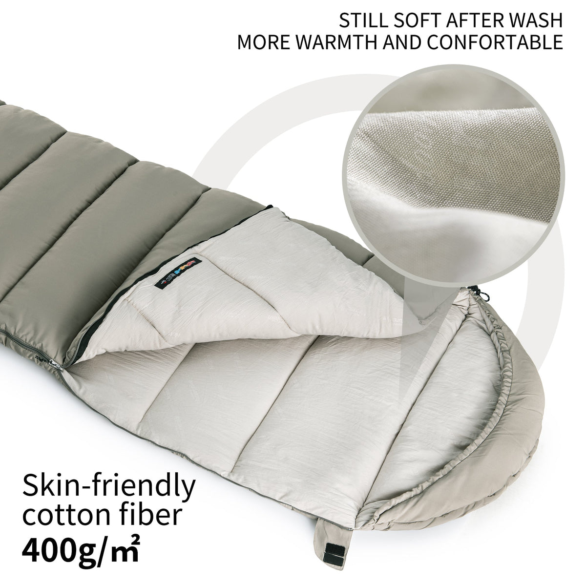 Naturehike Warmy Square Hooded Cotton Sleeping Bag (2026)
