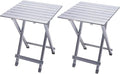 SUNNYFEEL Folding Camping Table - Lightweight Aluminum Portable Picnic Table, 18.5x18.5x24.5 Inch for Cooking, Beach, Hiking, Travel, Fishing, BBQ, Indoor Outdoor Small Foldable Camp Tables