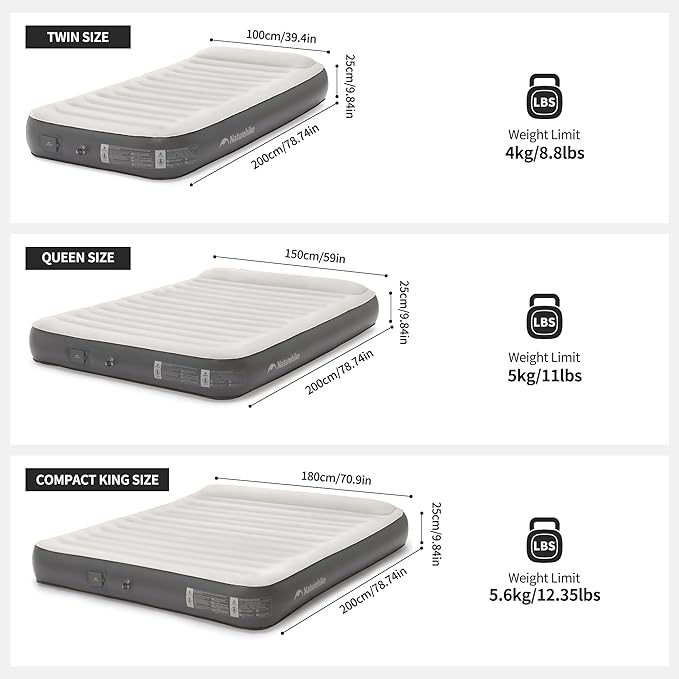 Naturehike Morning View Air Mattress Built In Pump Camping Bed