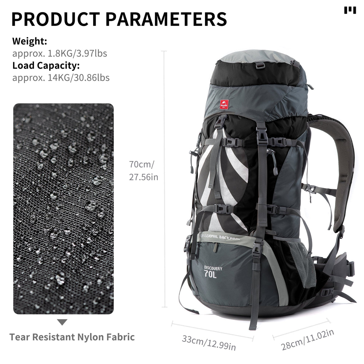 70+5L Mountaineering Backpack