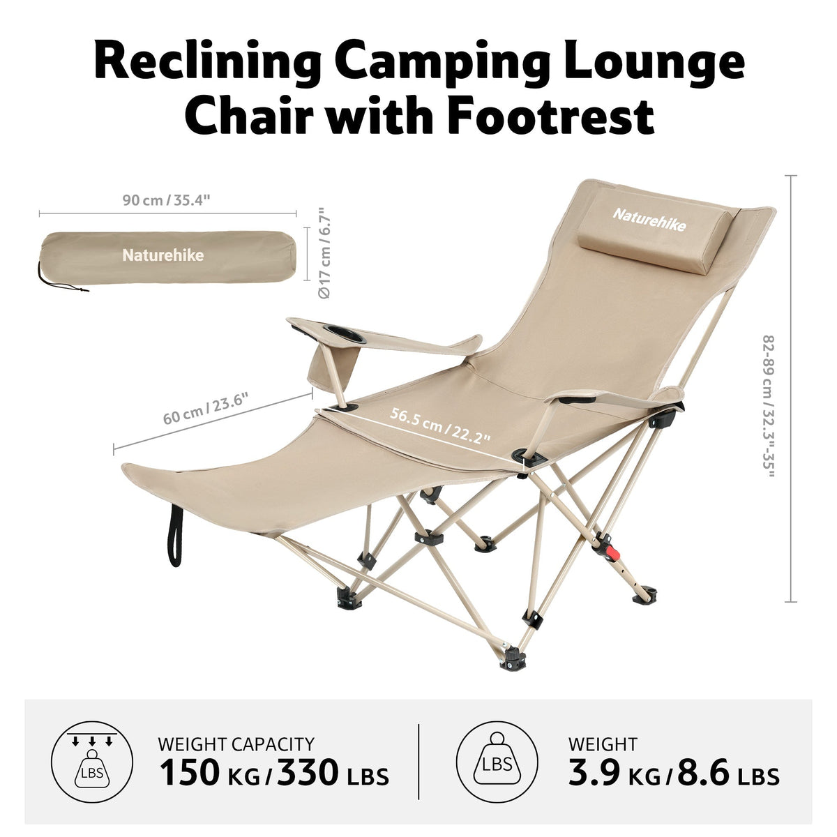 SeaStar™ High-Back Camping Chair with Footrest