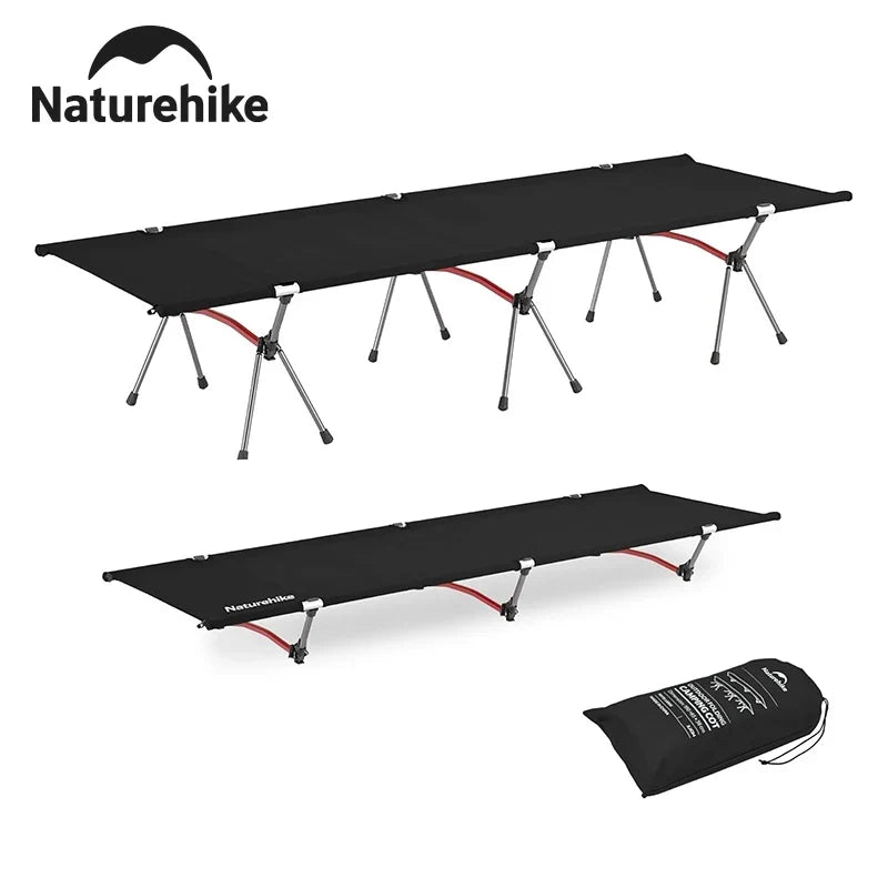 Naturehike Folding Camping Cot Height Adjustable Ultralight Backpacking Cot Portable Outdoor Travel Camping Bed Tent Bed