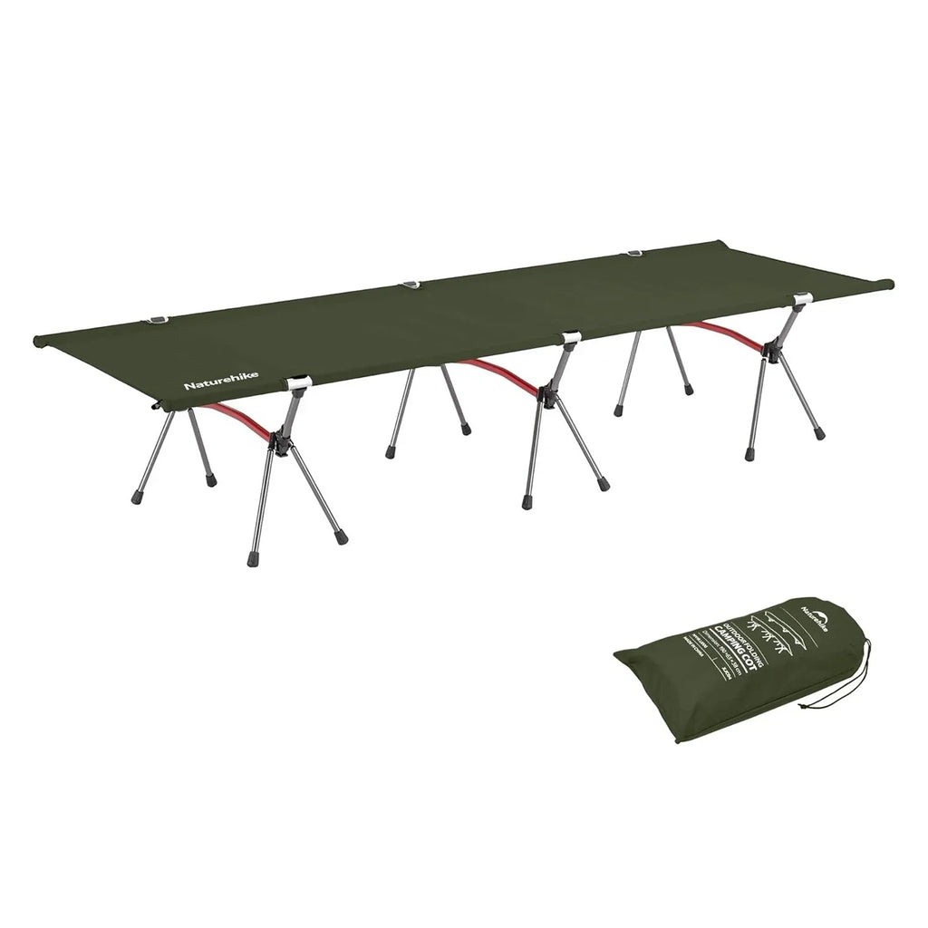 Naturehike Folding Camping Cot Height Adjustable Ultralight Backpacking Cot Portable Outdoor Travel Camping Bed Tent Bed