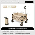 Naturehike Multi-Terrain Gathering Cart Multifunction Foldable Camping Trolley Large Capacity Outdoor Cart Wagon Collapsible 360°