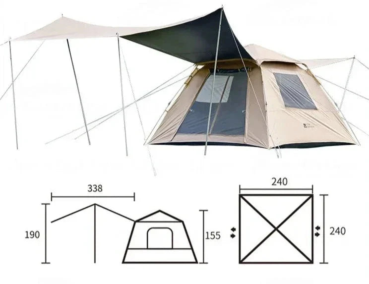 MOBI GARDEN ZERO AUTOMATIC TENT-SPACE 155 (Black vinyl)