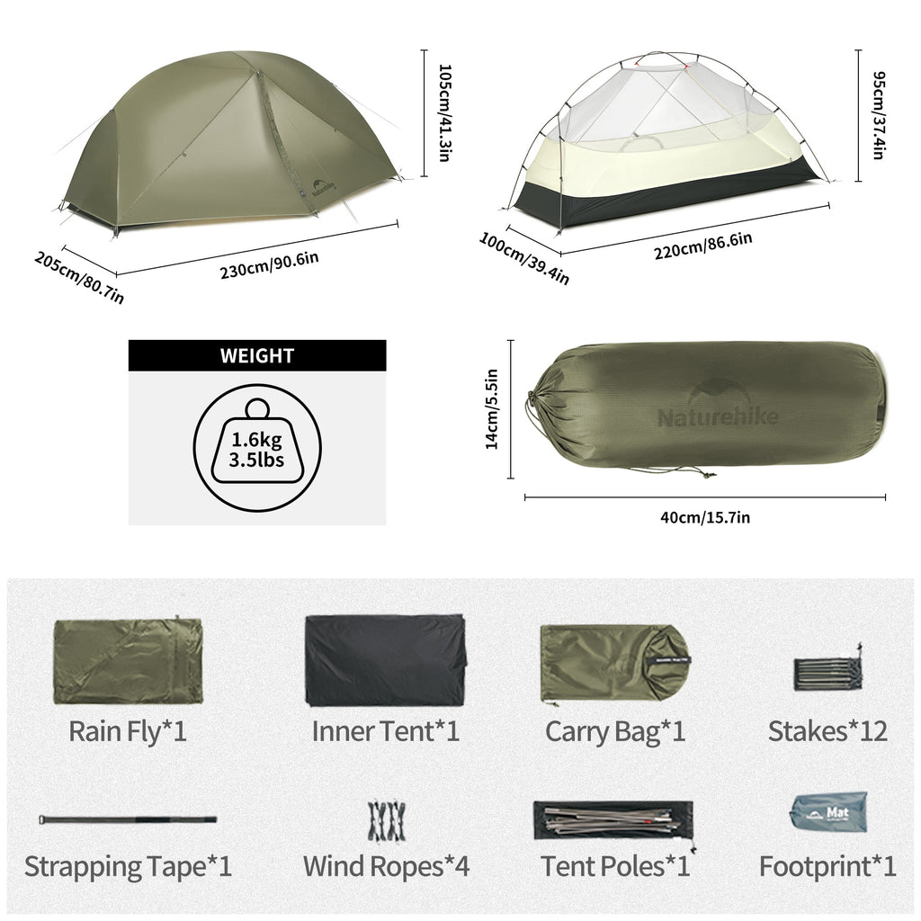 Mongar™ Pro 1-Person Ultralight Backpacking Tent