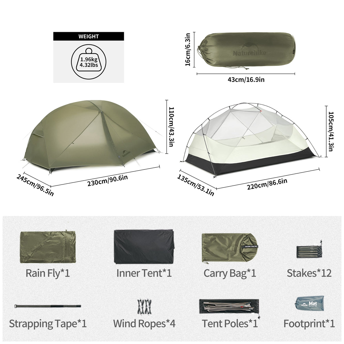 Mongar™ Pro 2-Person Ultralight Backpacking Tent