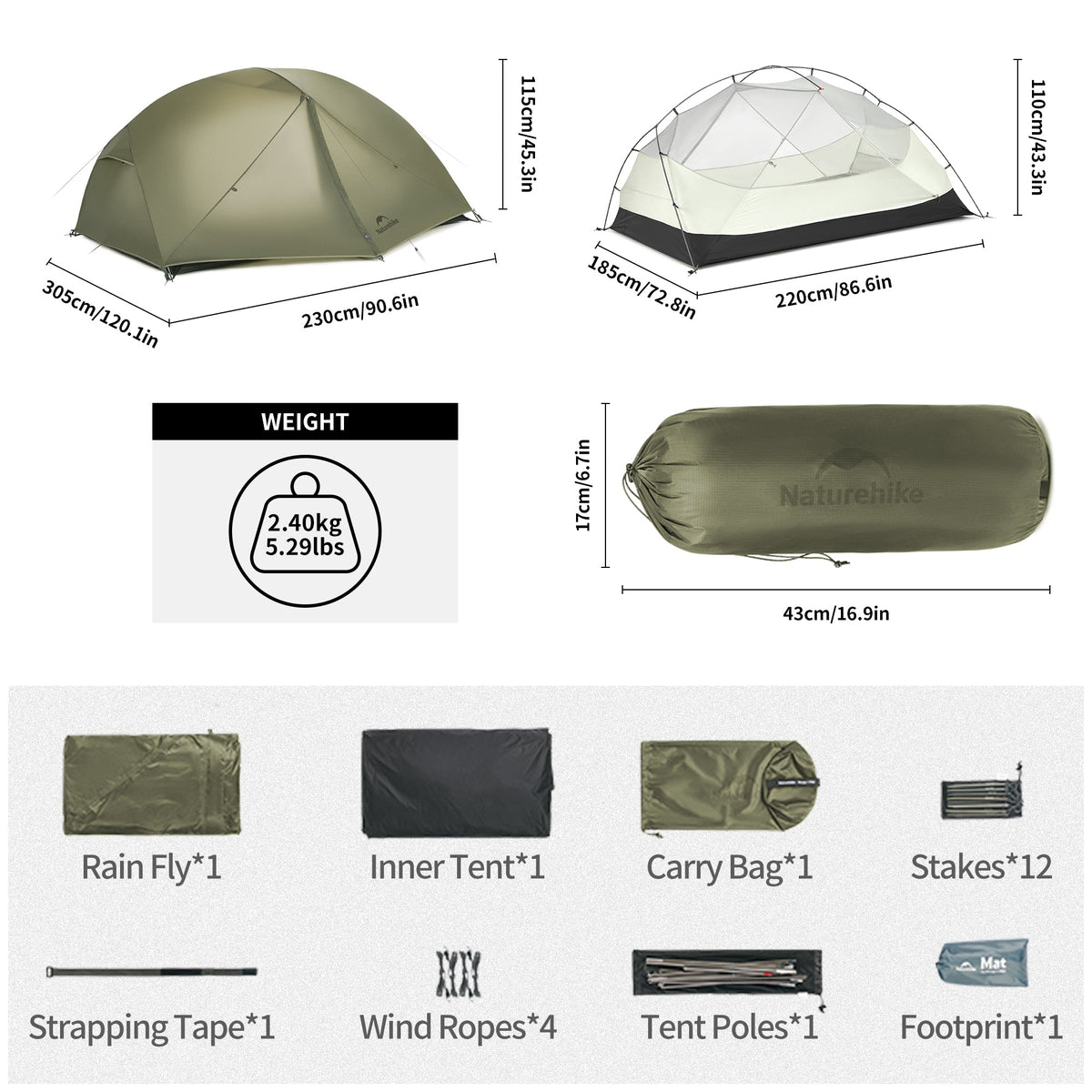 Mongar™ Pro 3-Person Ultralight Backpacking Tent