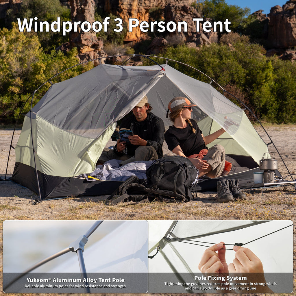 Mongar™ Pro 3-Person Ultralight Backpacking Tent