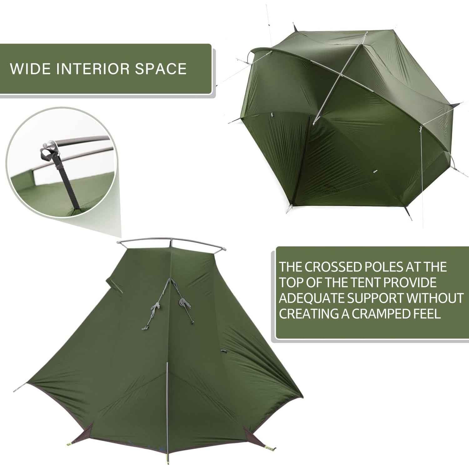 Tagar™ 2-Person Ultralight Backpacking Tent
